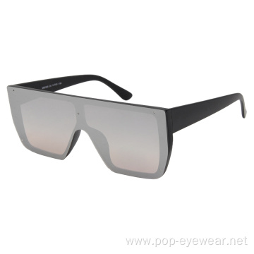 Top Shield Sunglasses Oversized Square Rimless Shades